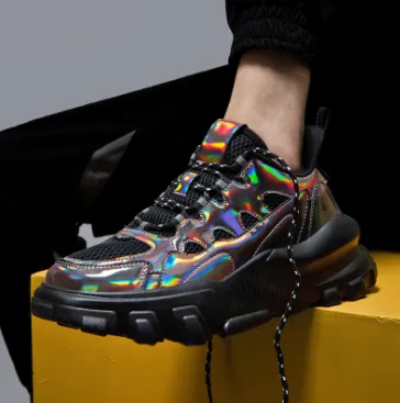 Youth casual breathable sports running shoes trend Black - Shop at LoveMi