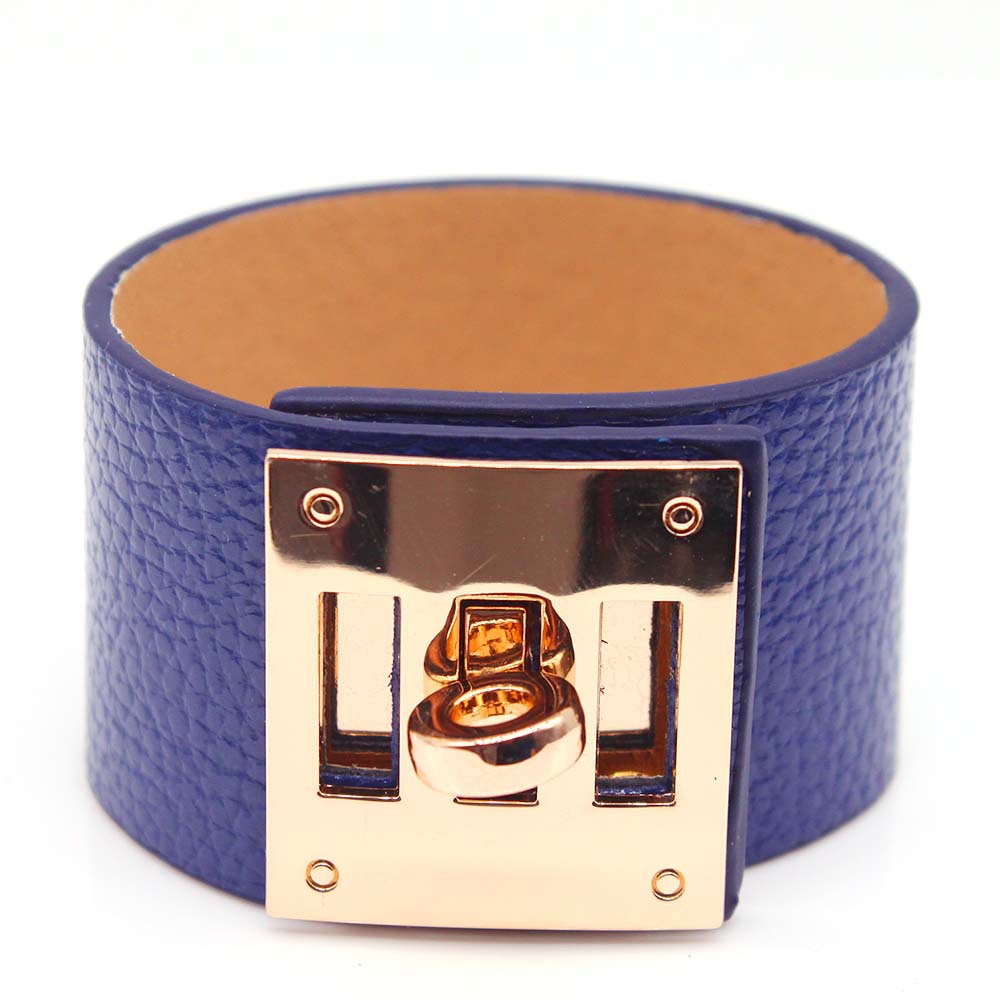 All-match wide leather ladies bracelet