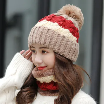 Korean version of sweet and cute cycling warm woolen hat Khaki - Shop at LoveMi