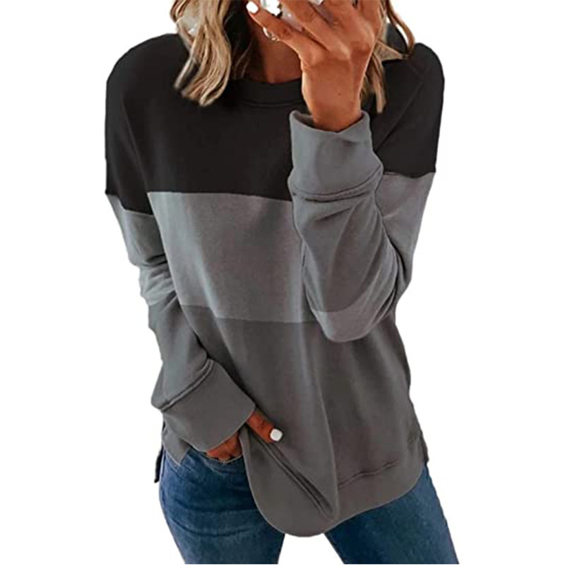 Round neck long sleeve casual loose women's sweater