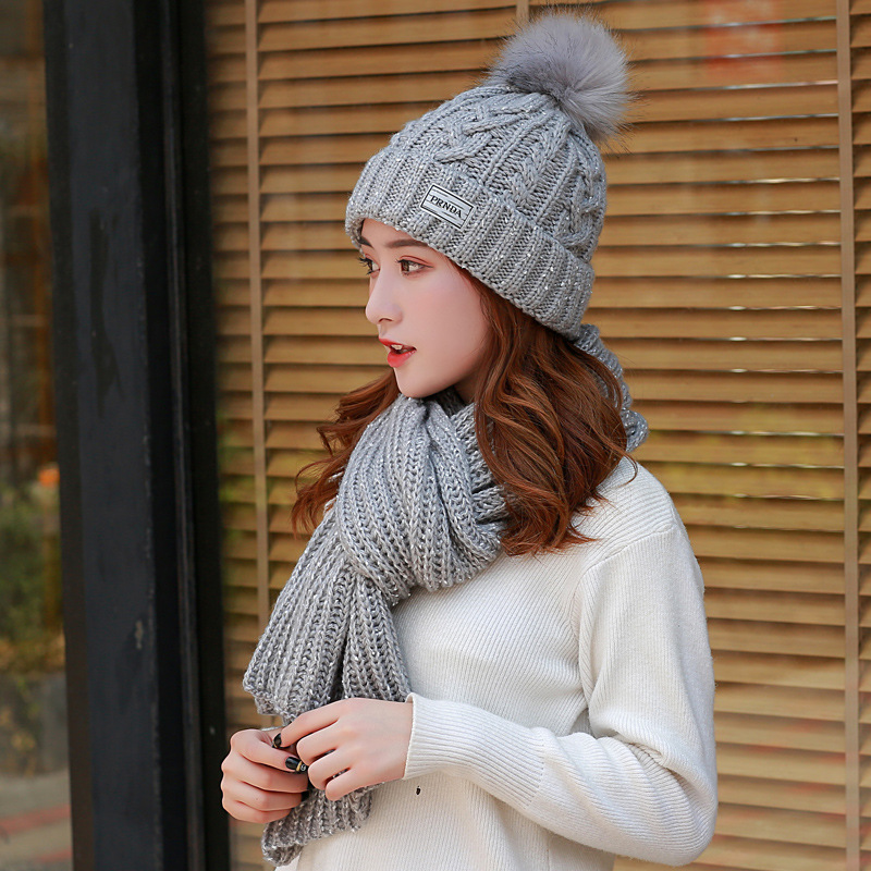 Plush thick knitted hat