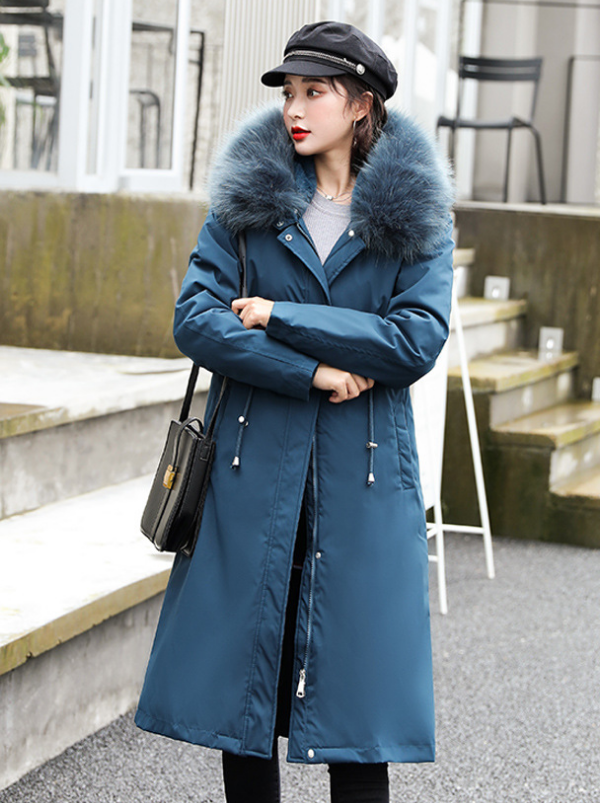 Lady's fur coat Shrimp Cyan - Shop at LoveMi