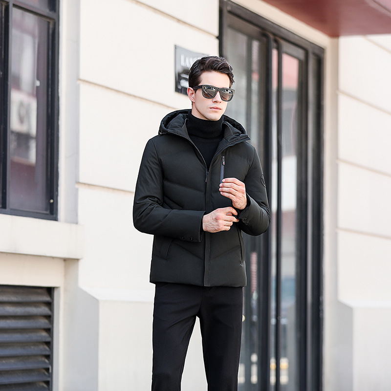 Warm and loose plus size men's down jacket