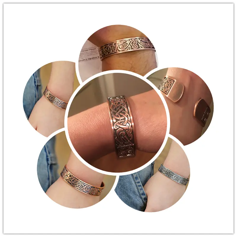 Punk vintage imprinted pattern bracelet