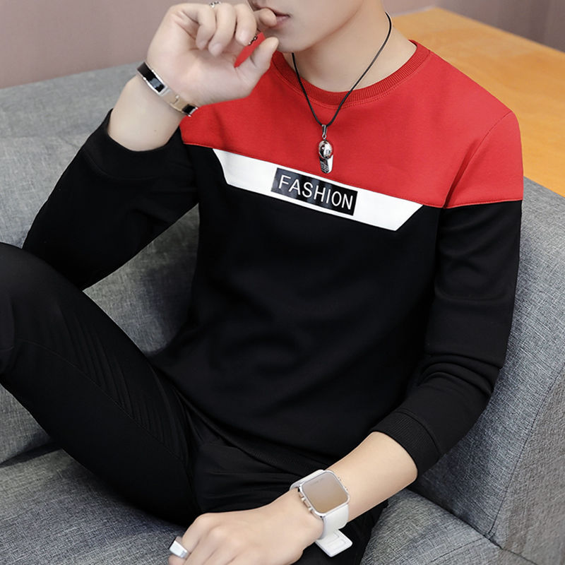 Long sleeve round neck T-shirt