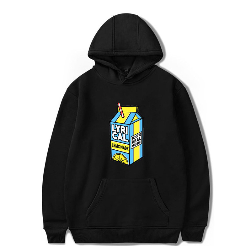 Lemon printed Euramerican velvet hoodie