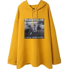 Hooded mid-length plus fleece sweater women thick - Ginger Play Boy - View 1