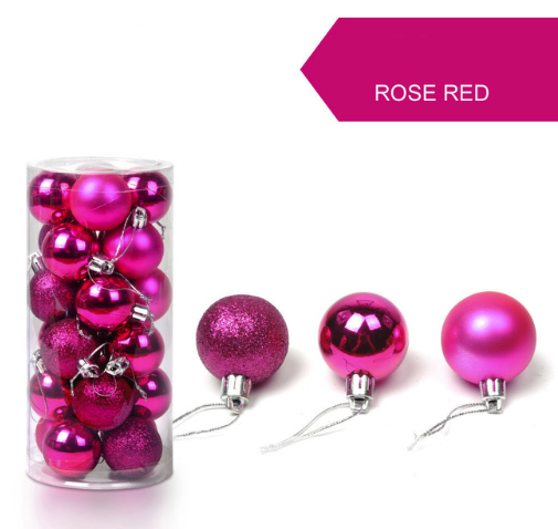 Boxed ball 4cm rose red