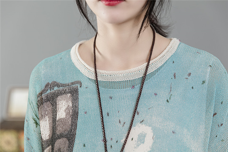 Printed loose T-shirt