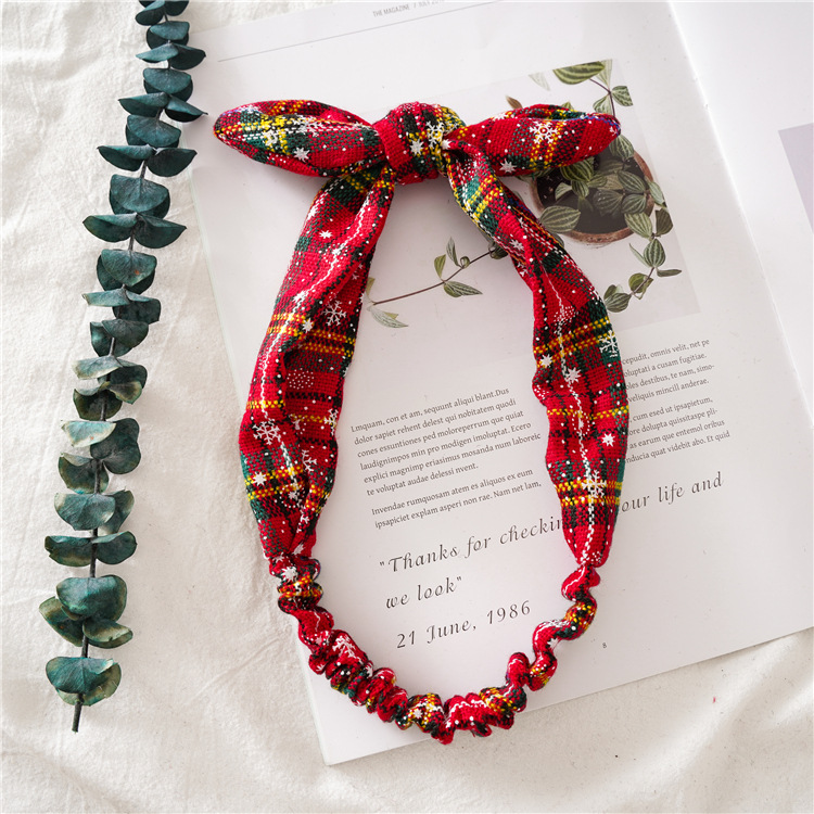 Christmas headband ladies elastic rabbit ears headband Yellow - Shop at LoveMi