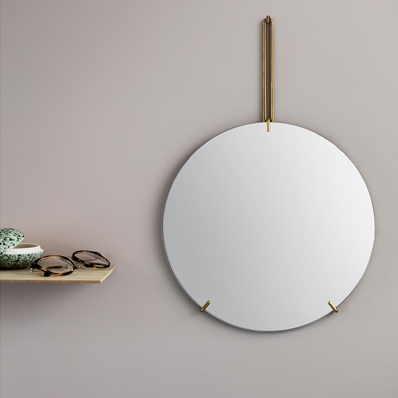 Round Wall Mirror, Metal Frame, picture 2 of 5