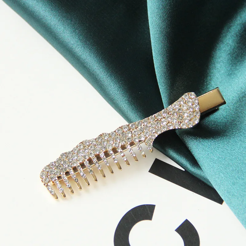 Female side clip with bangs scissors and one word clip hairpin - G