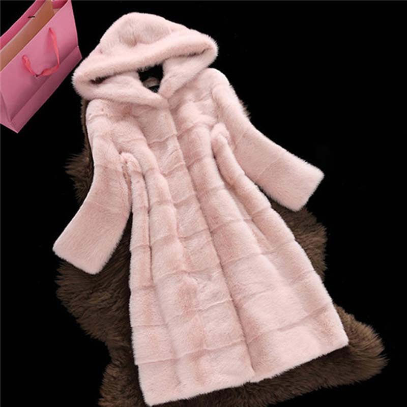Mink Faux Fur Coat Pink - Shop at LoveMi