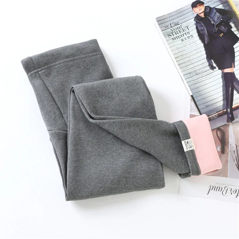 Maternity bottoming trousers with fleece - Grey