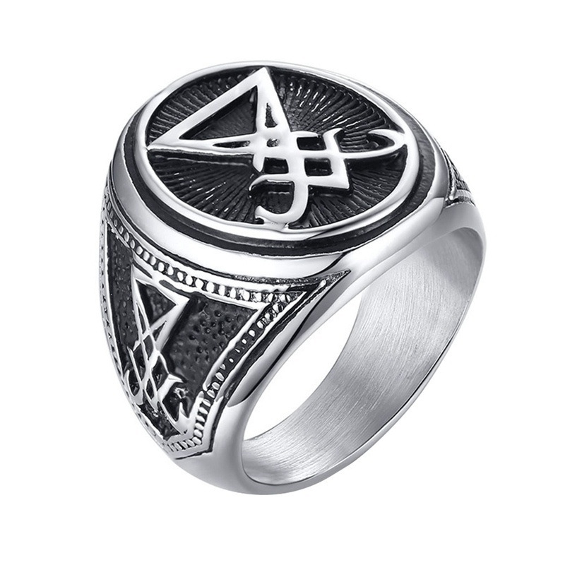 Sealed Satan cyclist ring