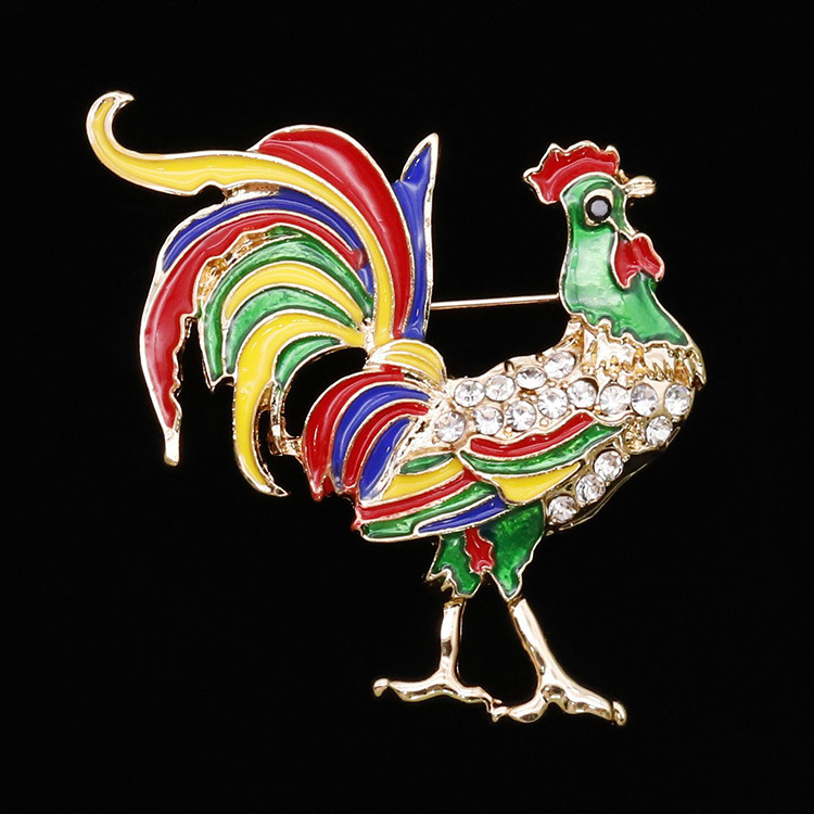 Alloy Rooster Brooch, picture 3 of 5