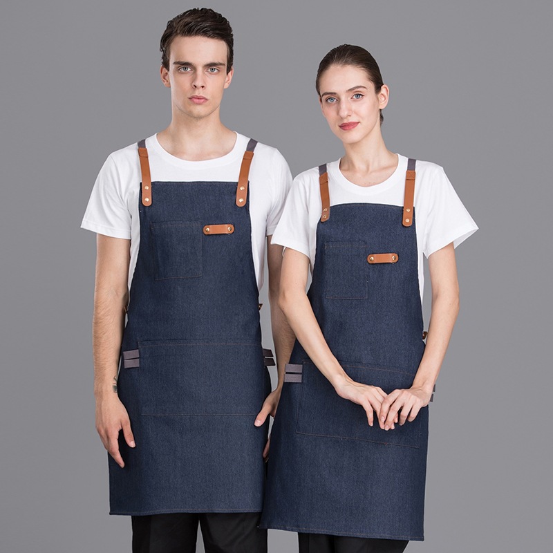 Title 2, Floral Barber Denim Canvas Workwear Apron