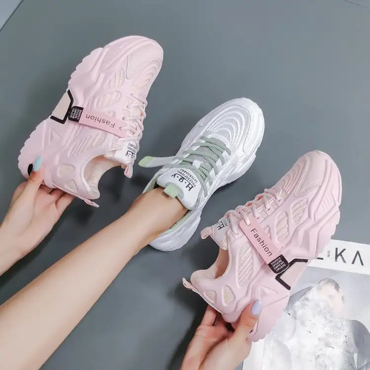 Versatile lightweight lace up casual women's shoes