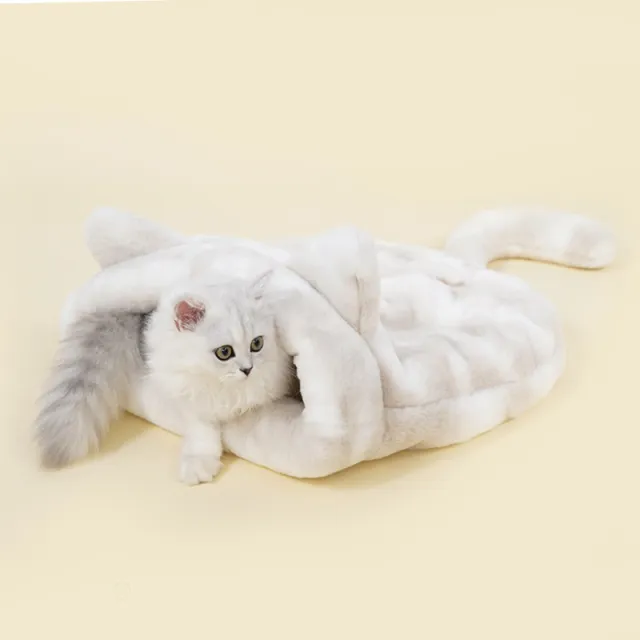 Cozy cat sleeping bag house Printed Rabbit Fur - Shop at LoveMi