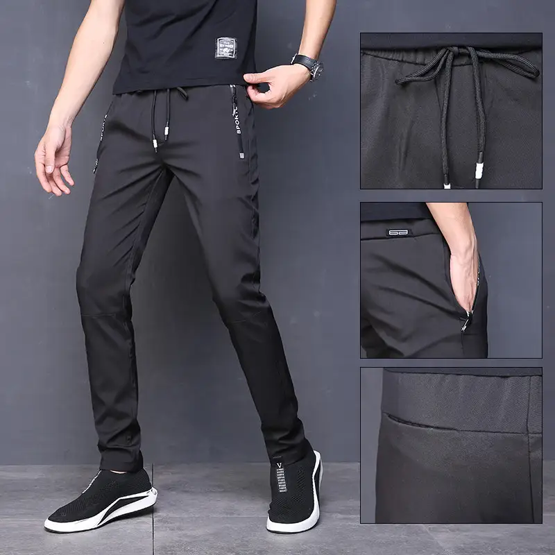 Slim fit harem stretch track pants
