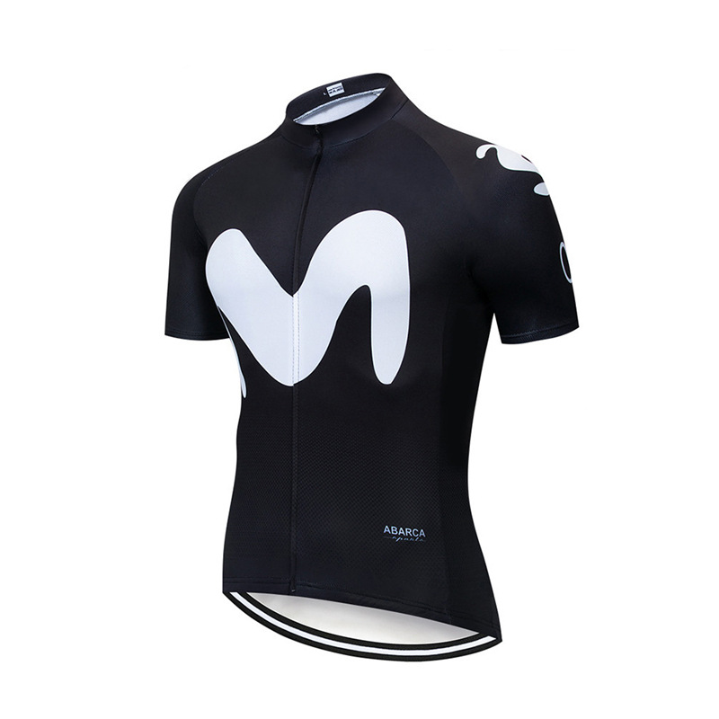 Cycling wear short sleeve set with back strap
