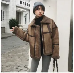 Lamb wool coat - Khaki - View 1