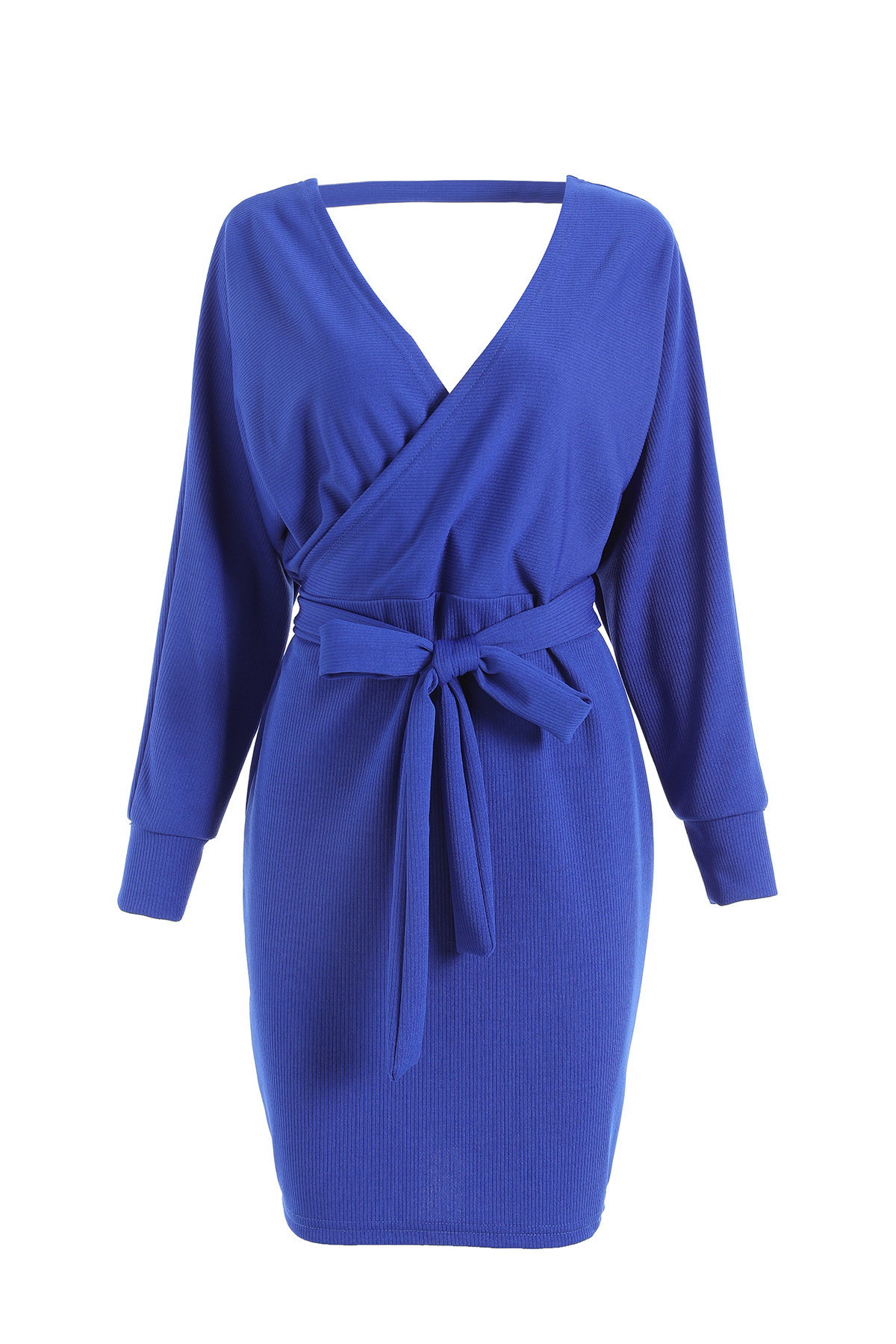 European and American lace v-neck long sleeve dress women