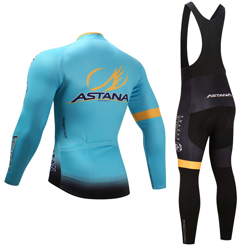 Foreign trade Astana cycling clothes suit spring and autumn long sleeve bicycle