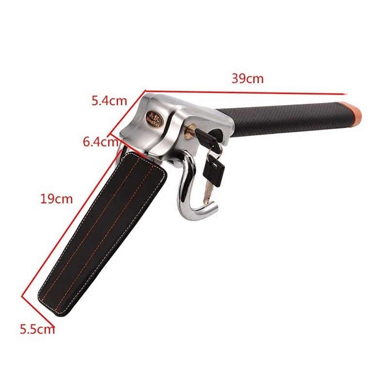 Car steering wheel lock air bag lock anti-theft lock car lock alarm crescent lock — foto 5