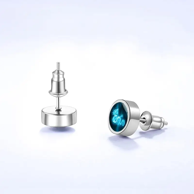 99 sterling silver zodiac earrings men