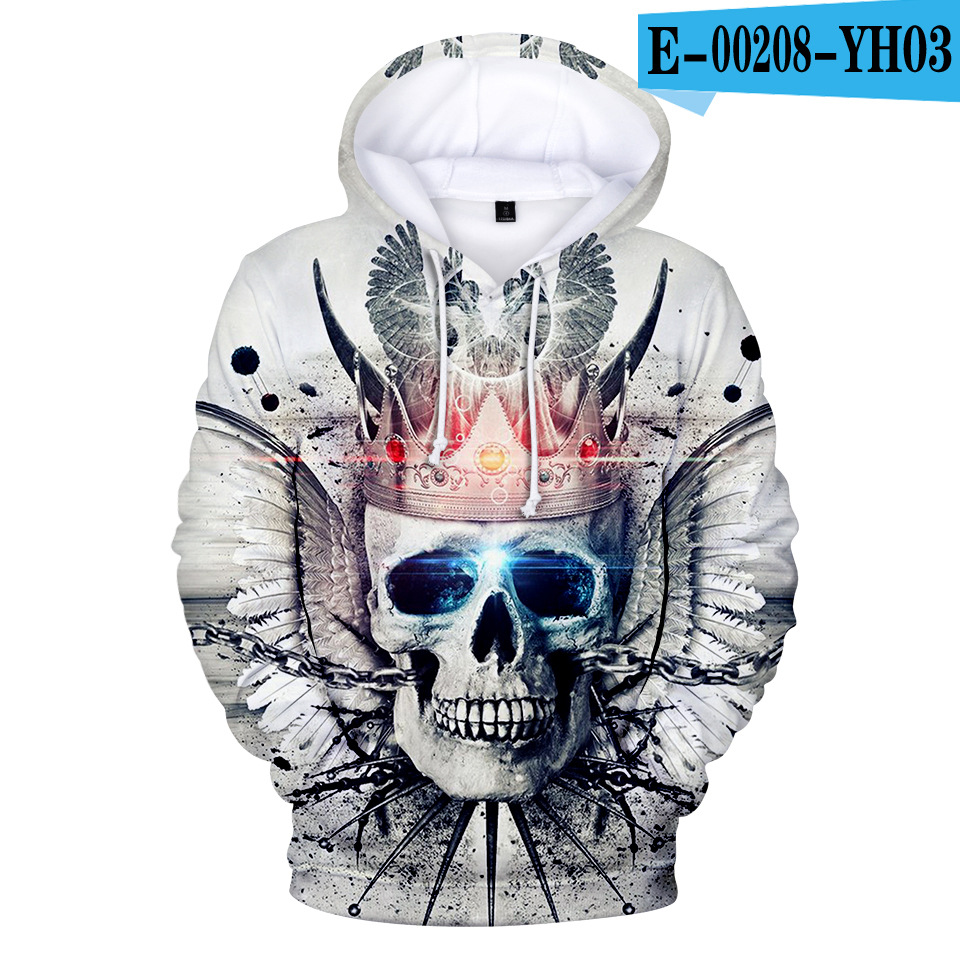 3D  digital  printed  sweater  with  cap