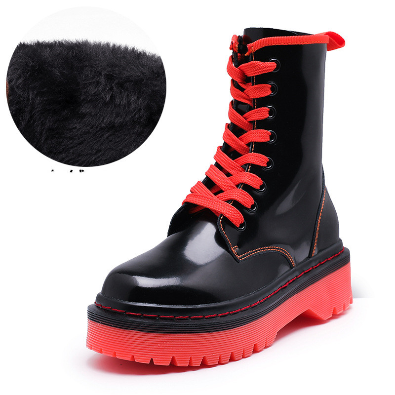 New eight hole Martin boots with plush in winter