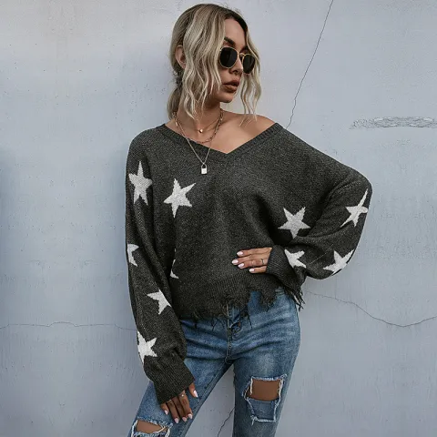 Tassel Knitting Sweater Woman