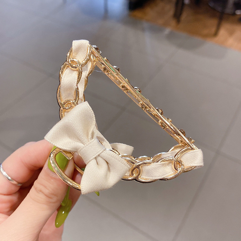 Net red metal hairpin large back head grabbing clip White - Shop at LoveMi