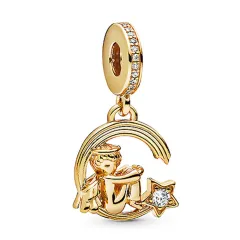 925 sterling silver beads Santa Claus bracelet beaded - Gold - View 1