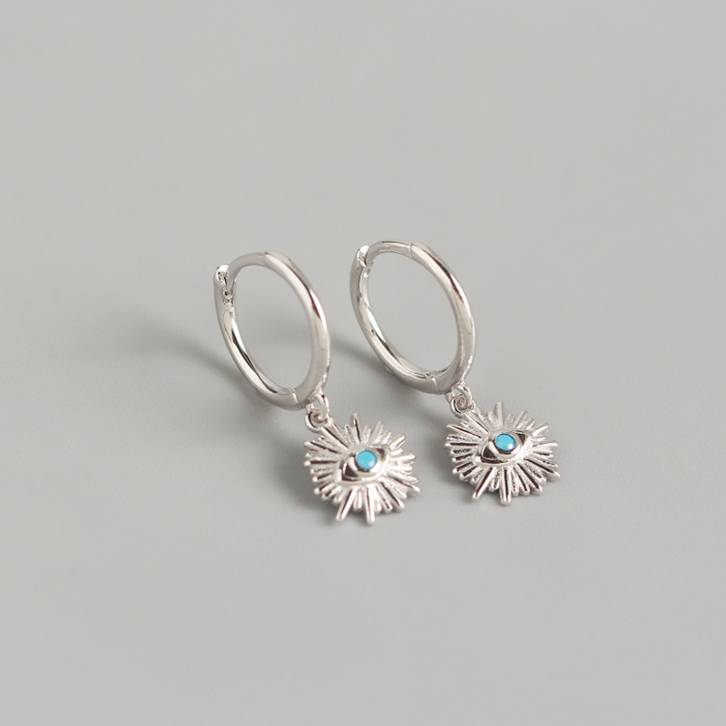 Demon Eye Earrings in Sterling Silver