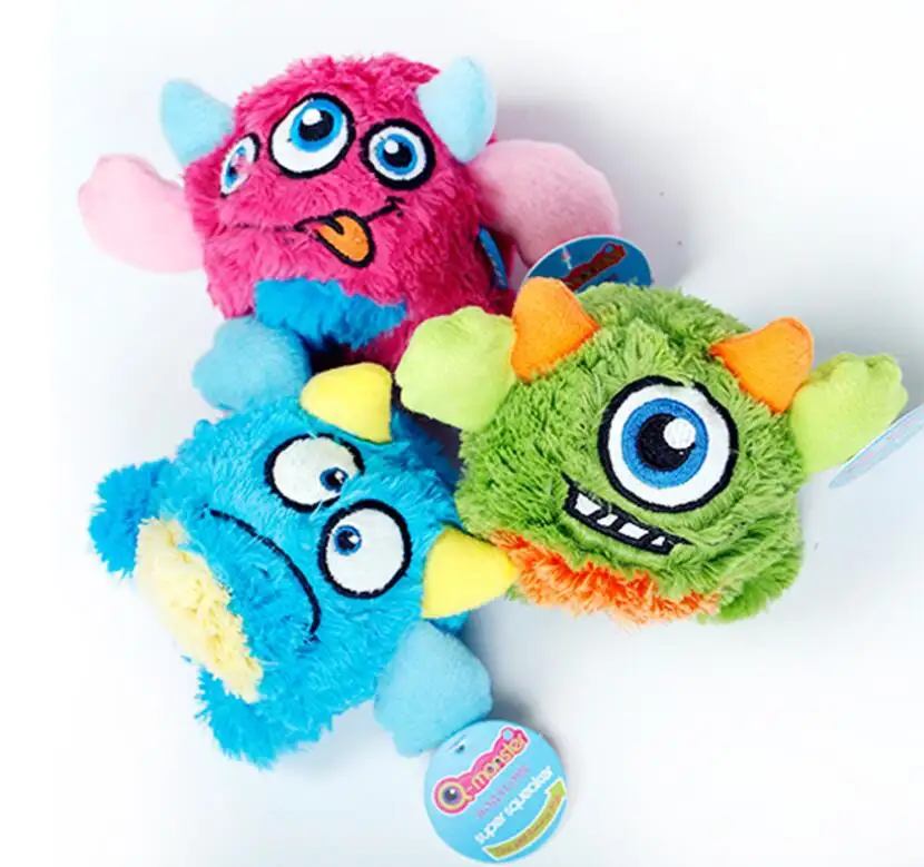 Knock-resistant Teeth Beautiful Velvet Bouncy Ball Vocal Toy Clean