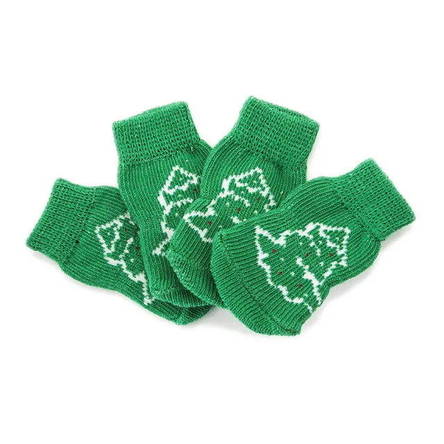 Dog socks, pet socks, non slip cotton socks, dog foot covers Green - Shop at LoveMi