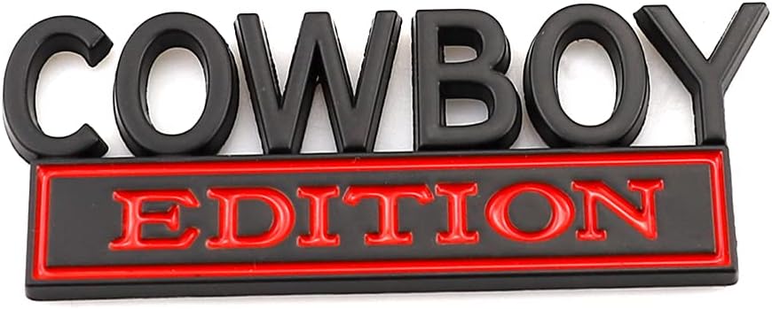 2pack Cowboy Edition Emblems, Seabee Emblem 3D Badge Decal Car Truck SUV,Refrigerator Sticker,Window Display Stickers,Bicycles, Laptops, Fridges
