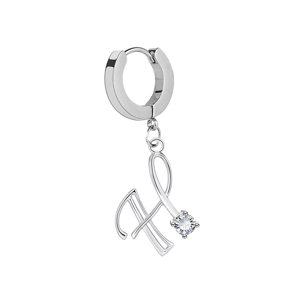 26 English words alloy diamond earrings earrings