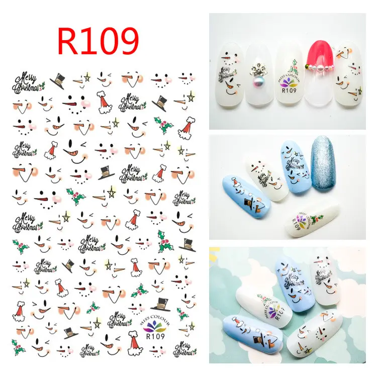 Christmas Nail Decals Ornaments Stickers