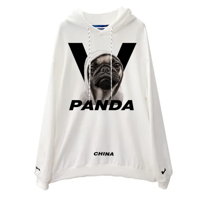Trendy brand hoodie lazy trend loose pullover White - Shop at LoveMi
