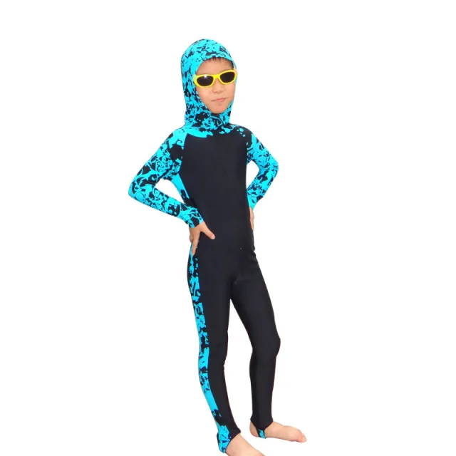 Children's diving suit, sunscreen suit, jellyfish suit Blue - Shop at LoveMi