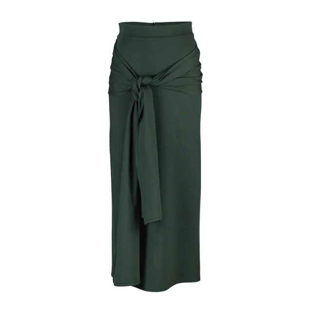 Women's lace solid color Muslim bag hip skirt Green - Shop at LoveMi