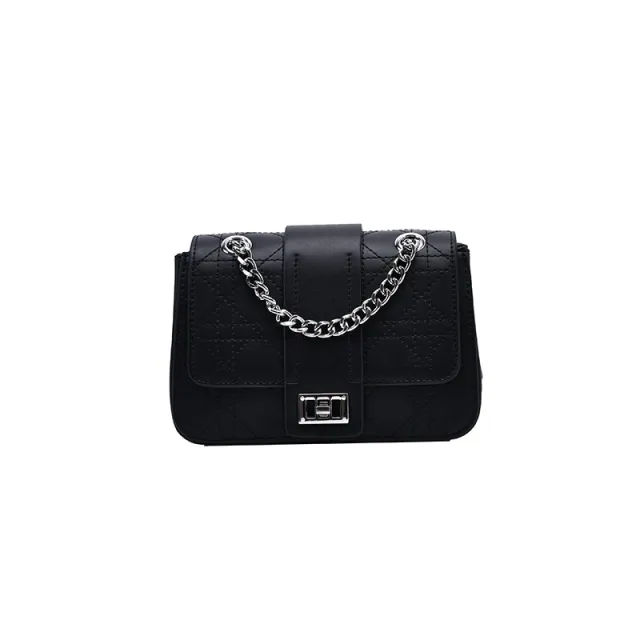 Fashion Small Fragrance Wild Ins Messenger Bag Net Red Chain Shoulder Bag Black - Shop at LoveMi