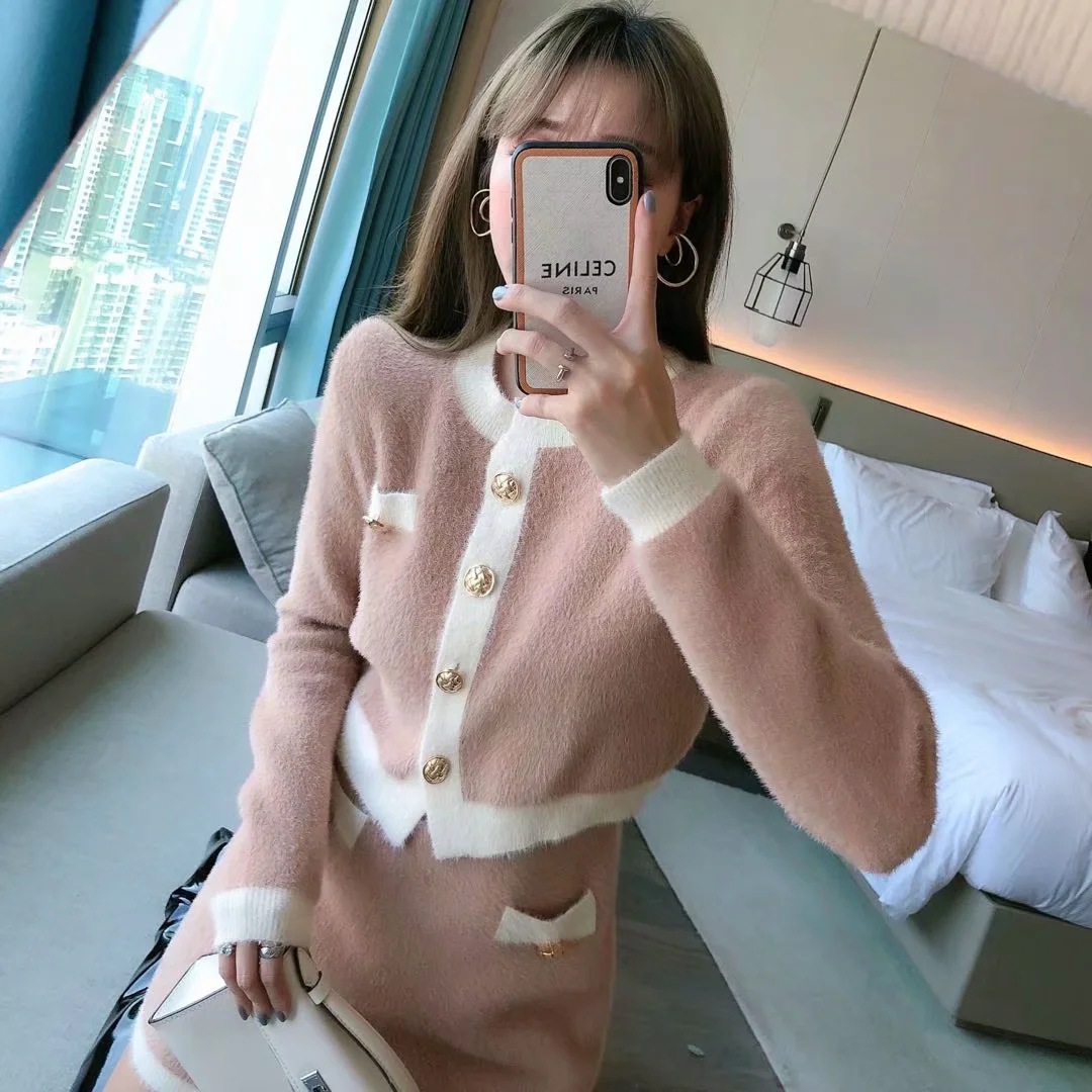 Temperament mink two piece set