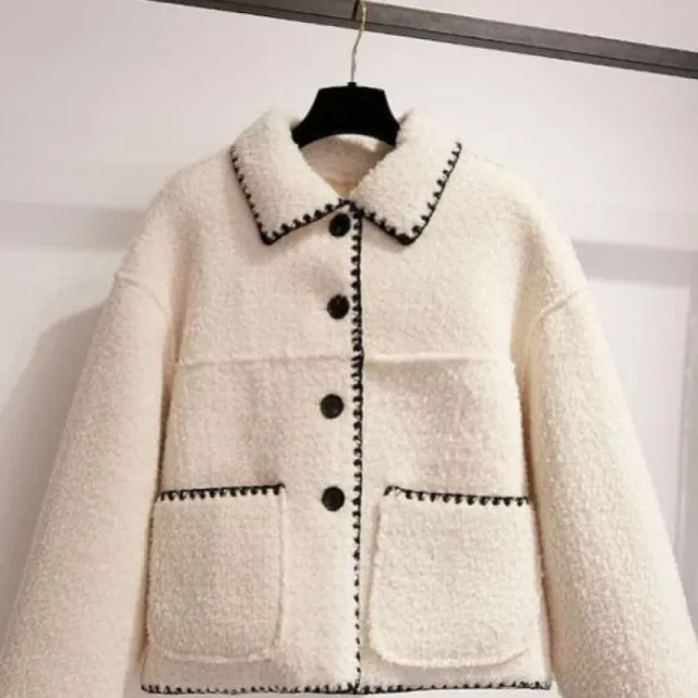Girl student's small fragrance jacket Beige - Shop at LoveMi