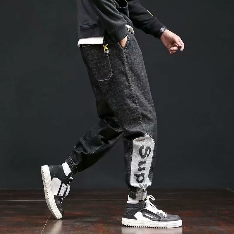 Nine-point harem pants, light-colored casual workwear, all-match tide brand pants