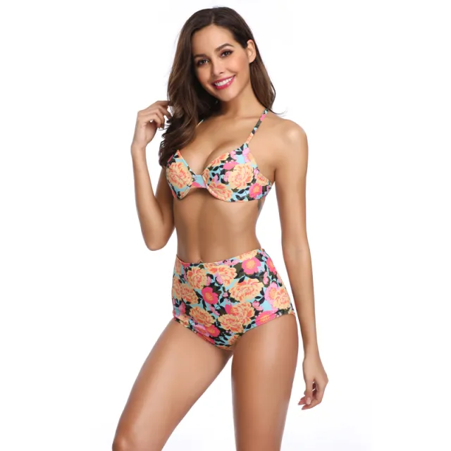 European and American sexy swimsuit women split bikini High Waist S - Shop at LoveMi