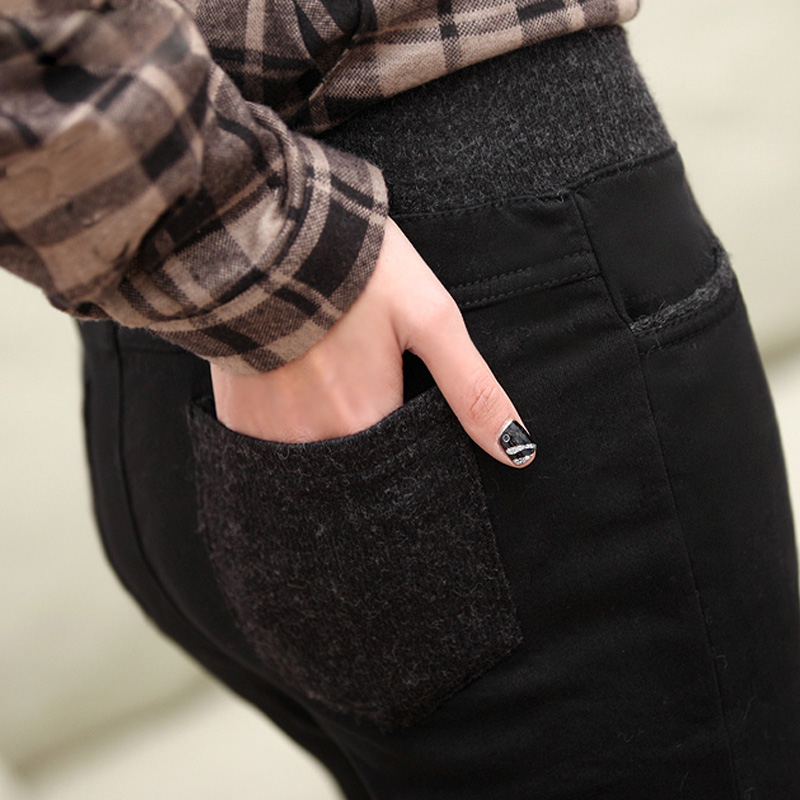 Plush thickened leggings boots pants